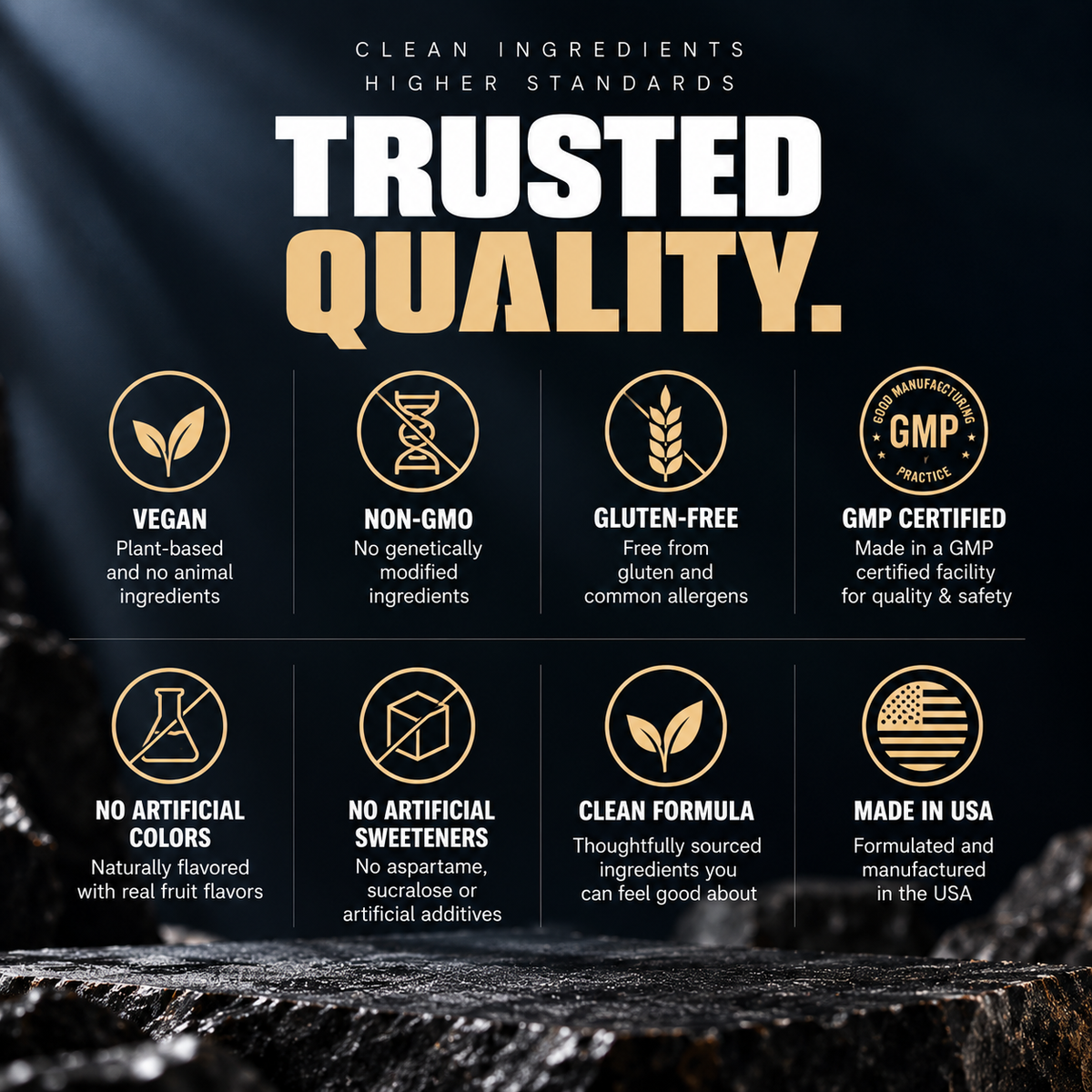 Peak Aura 6-in-1 Gummies | Shilajit, Sea Moss, Lion's Mane, Beetroot, Black Seed Extract | Lab Tested For Purity | Energy, Focus, Skin, Mood | 60 Count